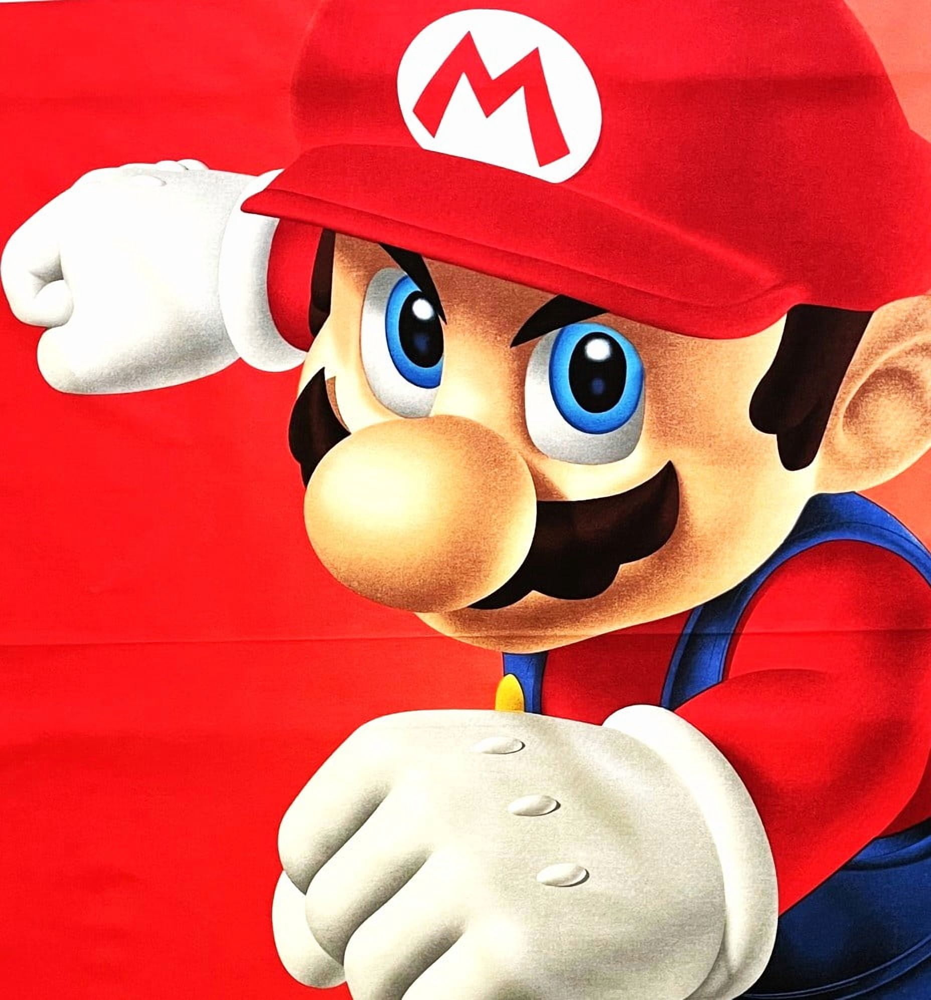 1 Panel - Mario Video Game Cotton Fabric Panel (Great for Quilting, Sewing, Craft Projects, Wall Hangings, and More) 36" X 44"