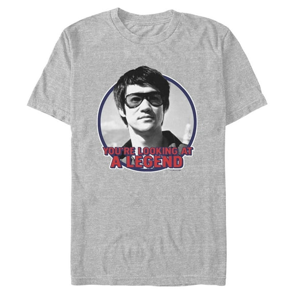 Mens Bruce Lee Looking at a Legend T Shirt