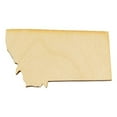 thumbnail image 1 of Package of 10, Small 5.5" x 3.75" x 0.125" Baltic Birch Plywood Montana State Wood Cutout for Art and Craft Project, Made in USA, 1 of 1