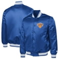 thumbnail image 3 of Men's Starter Blue New York Knicks Printed Team Logo Satin Varsity Full-Snap Jacket, 3 of 3