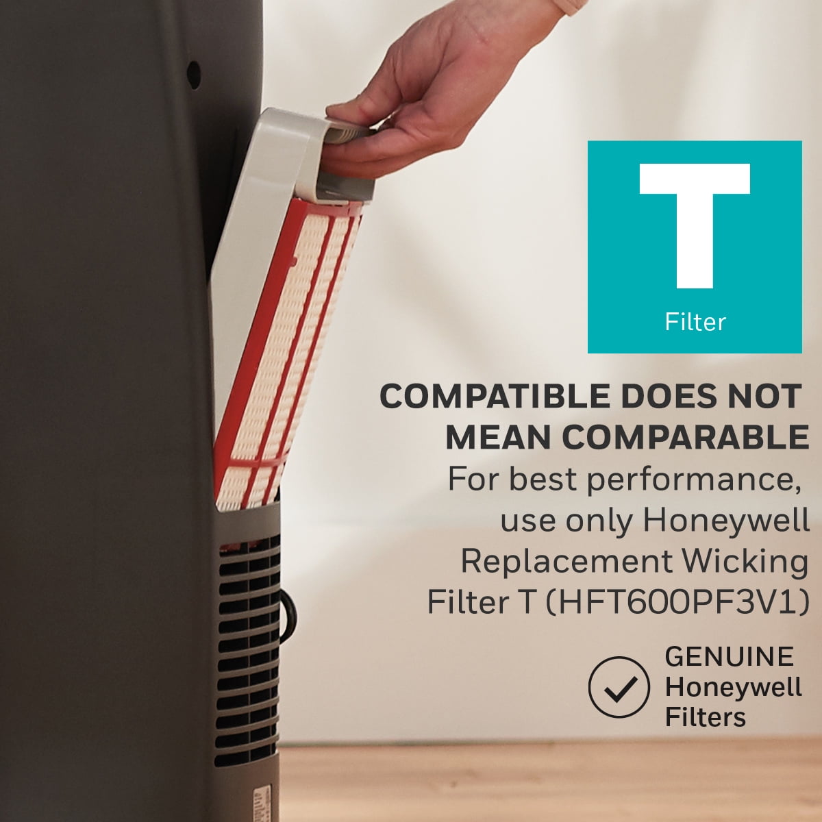 Honeywell 1.7 gal 500 sq ft Top Fill Cool Moisture Humidifier, Black, HEV615B