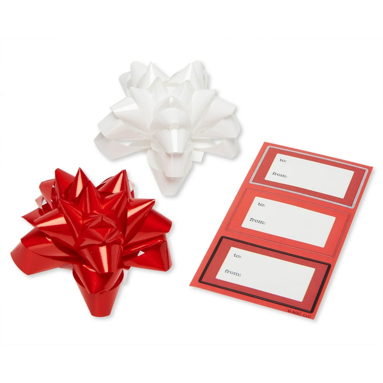 Hallmark Bright Gift Bow & Wrapping Paper Assortment - 36 Bows & 3 Rolls Reversible Paper (75 Sq Ft), Multi-Occasion