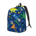 thumbnail image 2 of Daiia Dinosaur In Space Vintage Canvas Backpack for Men and Women ,Hiking Backpack,Travel Laptop Bag for School,Large Capacity Backpack, 2 of 8