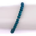 thumbnail image 3 of The Bead Chest Wood Stretch Bracelet, Aqua Blue - Stackable Beaded Jewelry, Unisex for Men & Women, 3 of 3