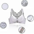 thumbnail image 4 of Comfort Rose Bra, Floral Secrets Comfort Rose Bra, Front Closure Lace Rose Bra For Women, 4 of 5