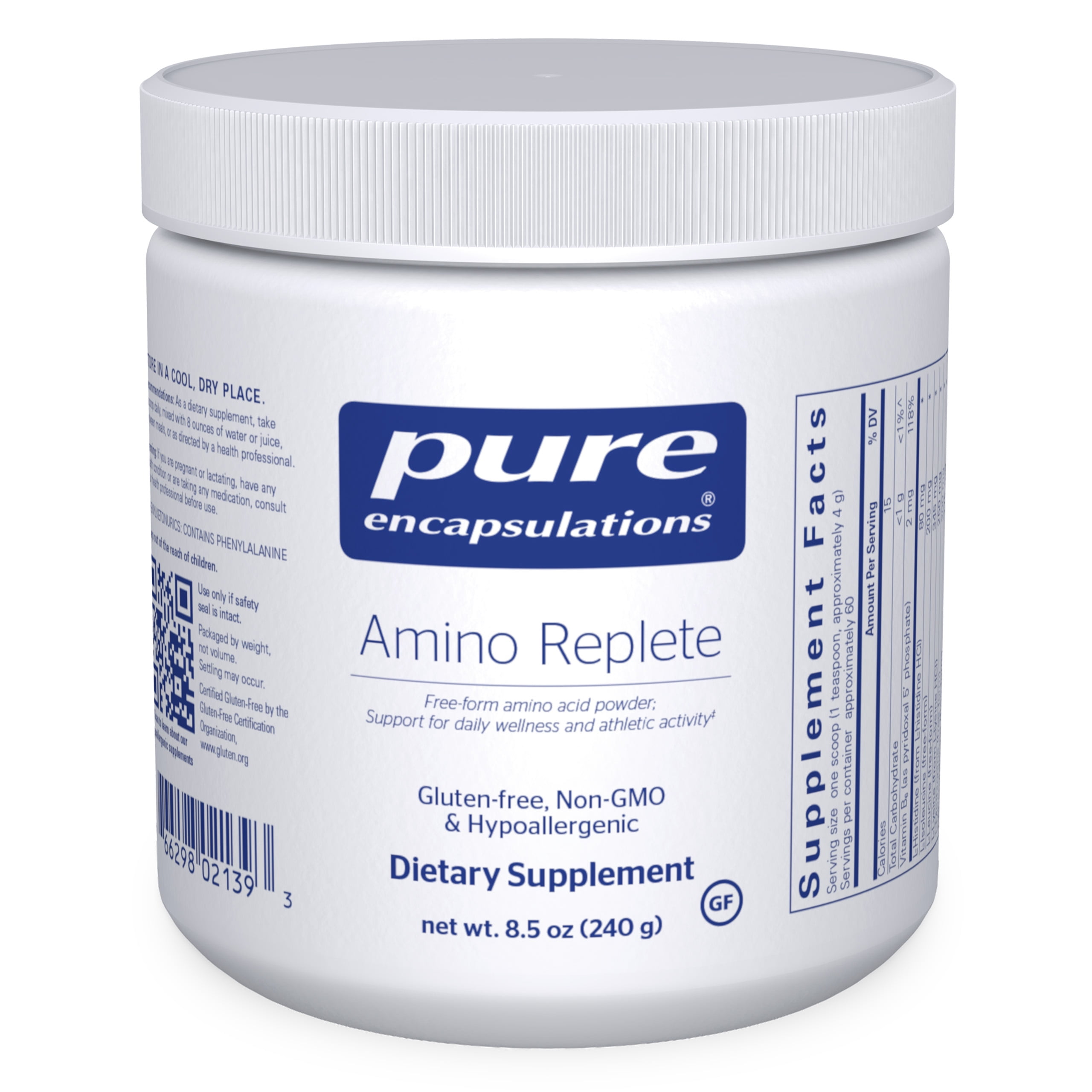Pure Encapsulations Amino Replete | Hypoallergenic Free-form Amino Acid Powder Supplement | 8.5 Ounces Powder