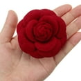 thumbnail image 4 of Broches de Flor Camelia Vintage Hechos a Mano Alfileres de Flor Floral para Mujeres Rojas, 4 of 7