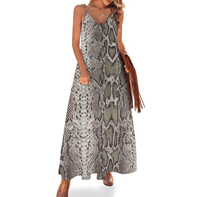 Vestido sin mangas con estampado de serpiente, vestido mono de verano para mujer, verano para mujer