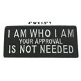 thumbnail image 2 of I Am Who I Am 4" W x 1.5" T Iron/Sew On Decorative Patch, 2 of 2