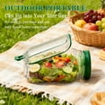 thumbnail image 5 of 2-Pack Salad Pod Container Set | Side-Opening Lunch Jars for Meal Prep | Leakproof Mason Jar Alternative with Dressing Cups & Bowl Lids (Set of 2), 5 of 9