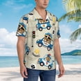 thumbnail image 5 of Haiem Animals Driving Police Car Printed Hawaiian Shirt for Men - Men’s Casual Beach Summer Shirts - Stretch Fabric with Modern Fit-3X-Large, 5 of 9