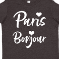 thumbnail image 4 of Inktastic Paris Bonjour with Hearts in White Text Boys or Girls Toddler T-Shirt, 4 of 5