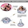 thumbnail image 2 of Fashionable Full-Print Drawstring Cosmetic & Makeup Bag – Large Portable Makeup Organizer with Inner Zipper Pocket & Mesh Compartment, Travel Toiletry Bag for Women, 2 of 5