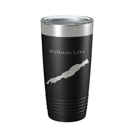 

Williams Lake Map Tumbler Travel Mug Insulated Laser Engraved Coffee Cup Washington 20 oz Black