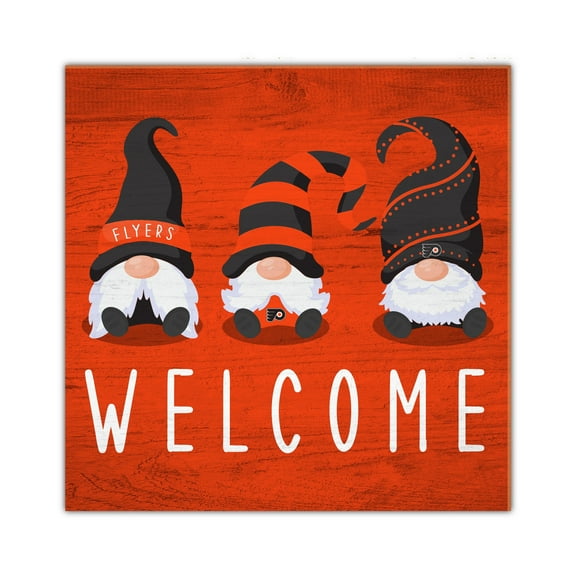 Philadelphia Flyers 10'' x 10'' Welcome Gnomes Sign