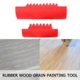 thumbnail image 3 of 2Pcs Wood Grain Pattern Rubber DIY Graining Painting Tool for Wall Decoration, 3 of 5