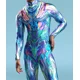 thumbnail image 3 of Mono de dibujo de colores para Hombre y mujer, traje Zentai, disfraz Steampunk, Halloween, fiesta de Carnaval, 3 of 5