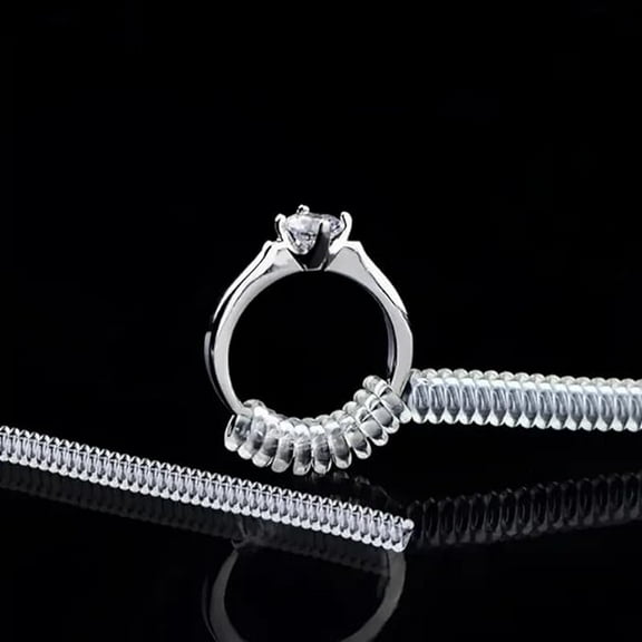 Ring Sizers for Loose Rings, Ring Size Adjuster, Invisible Transparent Reusable Tightener Resizing Tool Ensure You A Comfortable and Snug Fit Without Effecting Your Jewelry Beauty