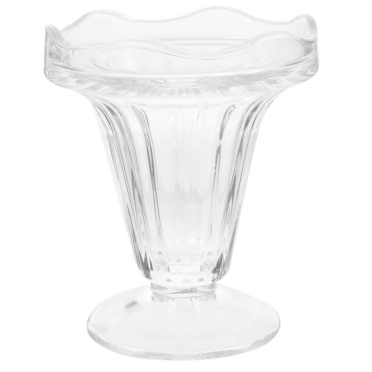 Unique Glass Cup, Vertical Stripes Ice Cream Yogurt Dessert Cup, Footed  Drinking Cup, Stylish Water Cup, Household Glass Cup, Glassware, Drinkware  - Temu