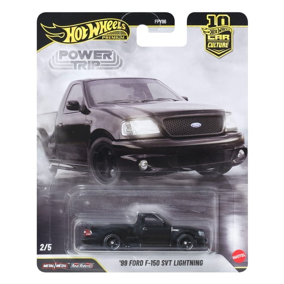 Hot Wheels Car Culture Premium 1:64 Scale Die-Cast '99 Ford F150 SVT Lightning, Power Trip Truck