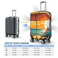 thumbnail image 5 of Haiem Vintage Beach Sunset Luggage Cover Printed Suitcase Covers for Luggage Elastic Washable Suitcase Protector Fits 18-32 Inch Luggage-Large, 5 of 8