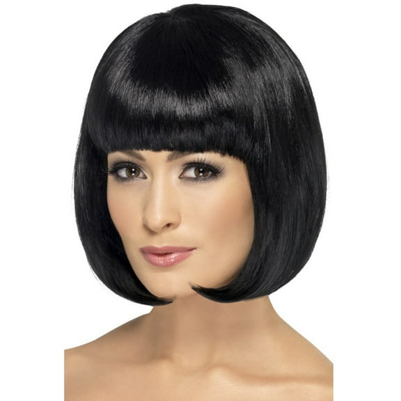 Women's Partyrama Black Short Bob Fringe Wig Costume Accessory