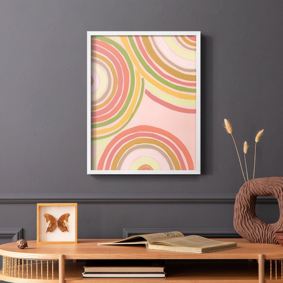 Abstract Rainbow I in Paper Solid Wood 11 x 14 Framed Print