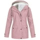 thumbnail image 1 of ICHUANYI Clearance Women’s Solid Rain Jacket Outdoor Jackets Hooded Raincoat Windproof(Pink, XL) ICHUANYI WER2023080710781, 1 of 6