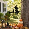 thumbnail image 6 of SLYNSHome Halloween Flying Witch Garden Stake, Black Metal Silhouette Yard Decor with Cat, Outdoor Tree Wall Decoration for Porch, Spooky Fall Holiday Home Accent, 6 of 6