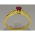 thumbnail image 3 of LBG British Made 18k Yellow Gold Natural Ruby Womens Engagement Ring - 33 size options - Size 7, 3 of 7
