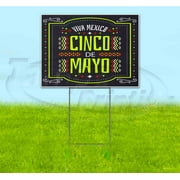 Cinco De Mayo (18" x 24") Yard Sign, Includes Metal Step Stake