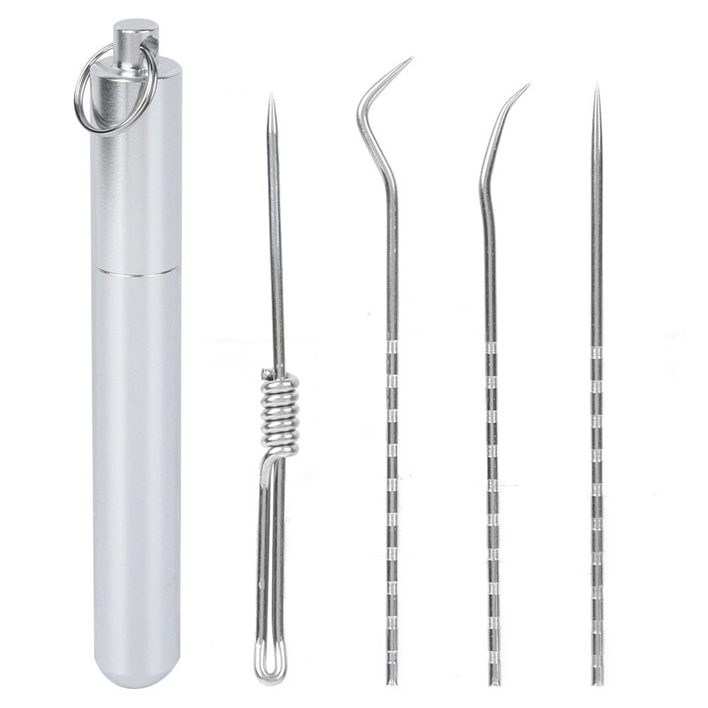 Stainless Steel Toothpick Set Durable Metal Toothpick Lightweight For Home Hotel