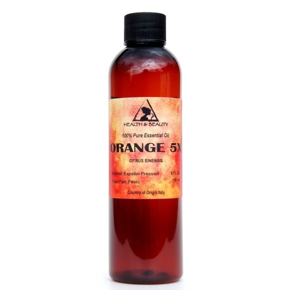 Orange 5x (5 fold) essential oil organic aromatherapy natural 100% pure 4 oz