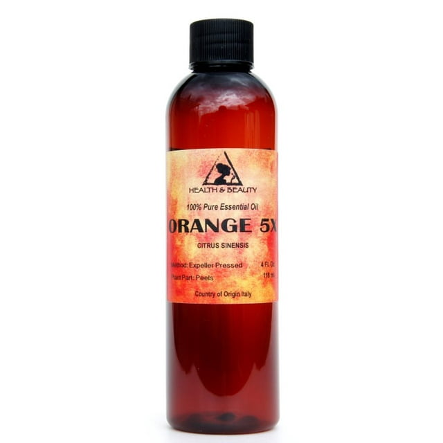 Orange 5x (5 fold) essential oil organic aromatherapy natural 100% pure 4 oz