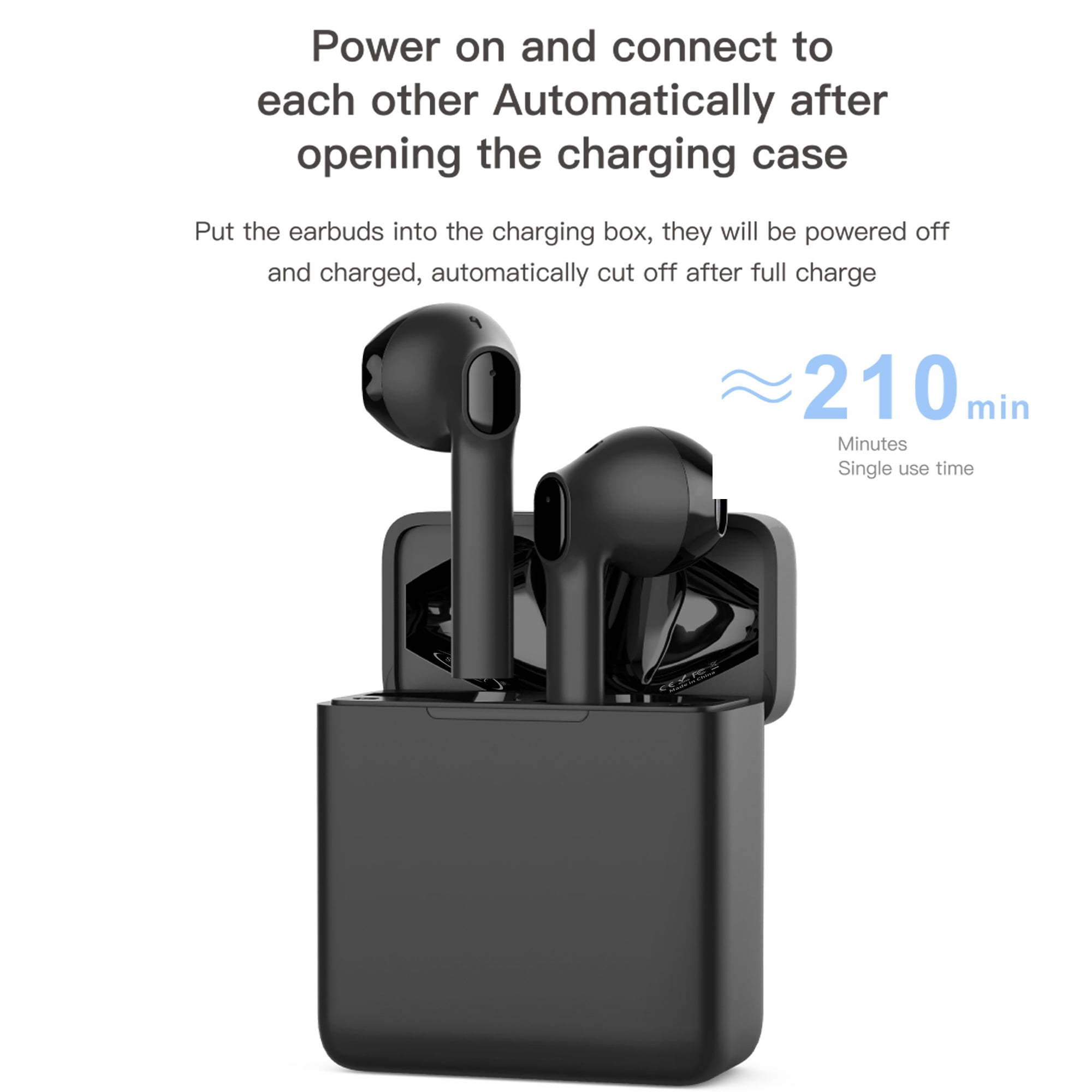 Bluetooth Earbuds Wireless Earphones, SEGMART 5.0 True Wireless Headphones  in Ear Buds for Apple iPhone Samsung Android, Stereo Sound 140H Playtime  Wireless Earbuds with Mic Touch Control, L2978 
