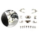thumbnail image 1 of Kits de soporte de buje de brazos de suspensión inferior y nudillos de dirección Hugo 1:12 Crawler 4WD M Plata, 1 of 8