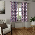 thumbnail image 2 of Ambesonne Grommet Curtain, , 50"x120", Champagne Plum Indigo, 2 of 5