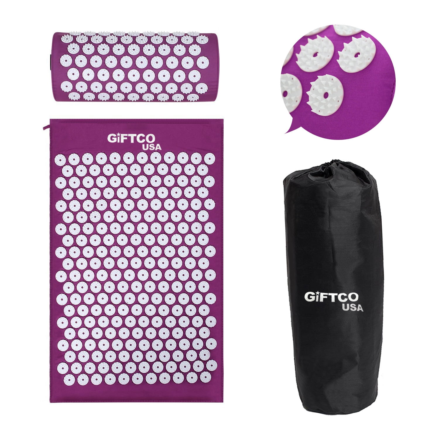ACUPRESSURE MAT SET WITH PILLOW AND POUCH