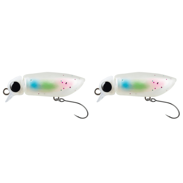 Señuelo Pesca Trucha Flotante Luminoso Microcebo para Insectos 38mm 2 3g Blanco