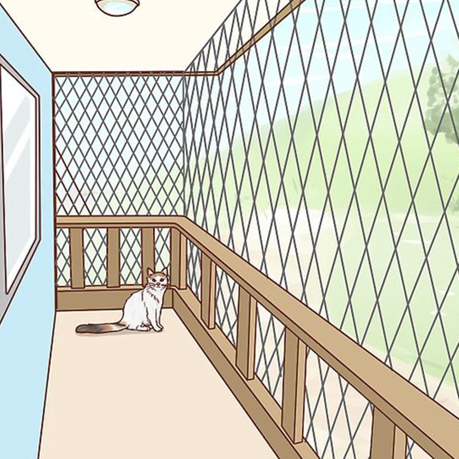 25x50ft Bird Netting for Chicken Coop, 1 inch Mesh, Heavy Duty, Hawk Proof, Garden Protection, Fruit Tree Netting Against Squirrels Deer