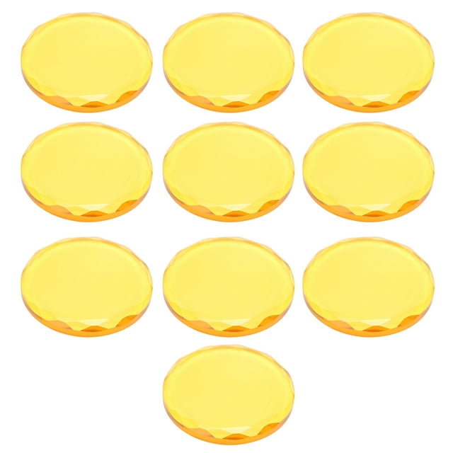 10 Uds. Soporte para paleta de pegamento adhesivo para pestañas de vidrio redondo para injerto de extensión de pestañas amarillo
