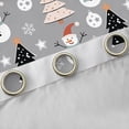 thumbnail image 4 of Manfei Cartoon Xmas Tree Curtains and Drapes,Cute Christmas Snowman Black Out Curtains,Gray White Orange Curtains Pack of 2 (52x63 Each) For Kids,Breathable Home Decor, 4 of 6