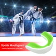 thumbnail image 4 of Adulto Taekwondo Boxeo Lucha Protector Bucal Deportivo (Blanco Verde + Caja), 4 of 9