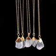 thumbnail image 1 of Up to 65% Off 1PC Natural Stone Crystal Necklace Gold Plated Quartz Pendant Necklace Rings Earring Jewelry on Clearance, 1 of 1