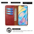 thumbnail image 3 of Smooth Leather Flip Cover Magnetic Lock Wallet Case for iPhone 13 6.1, 3 of 3