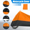 thumbnail image 2 of Unique Bargains 190T Motorcycle Motorbike Cover All Season Scooter Waterproof Outdoor Rain Dust Sun Protection L Black Orange, 2 of 7