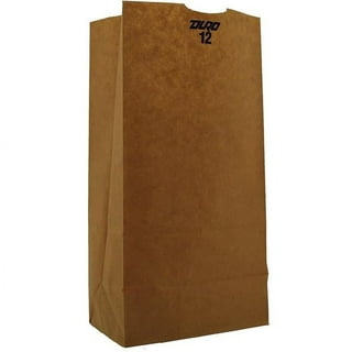 Duro Bag Lawn/Leaf Self-Standing Bags, 30 gal, 16 x 12 x 35, Kraft Brown, 50/Carton, Adult Unisex