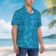 thumbnail image 3 of Balery Blue Glitter Camisas hawaianas de manga corta para hombre, camisas playeras de corte holgado, camisas de vacaciones con botones,Small, 3 of 7
