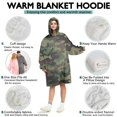 thumbnail image 5 of Blue Camo Wavy Shapes Pattern Wearable Oversized Blanket,Wearable Blanket Hoodie for Adults,Cozy Hooded Blankets with Super Pockets,Super Warm Fuzzy Pullover for Women & Men, 5 of 6