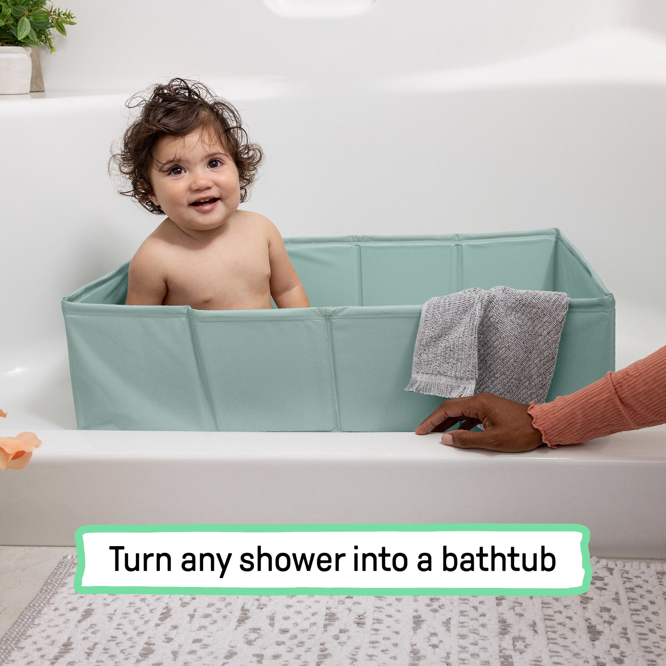 Ingenuity Tuckaway Toddler Tub, Converts Shower to Tub, 12M-5Y photo 7